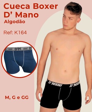 Cueca Boxer D´Mano Algodão