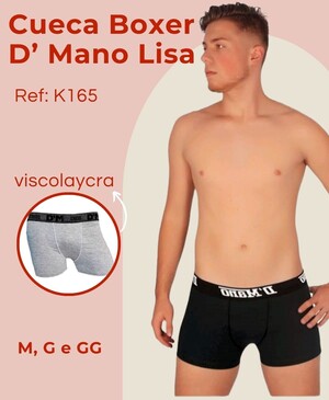 Cueca Boxer D´Mano Lisa