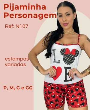Pijaminha Personagens Estampado