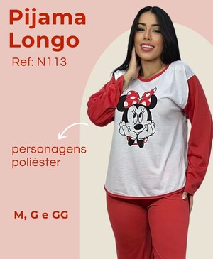 Pijama Longo Personagens